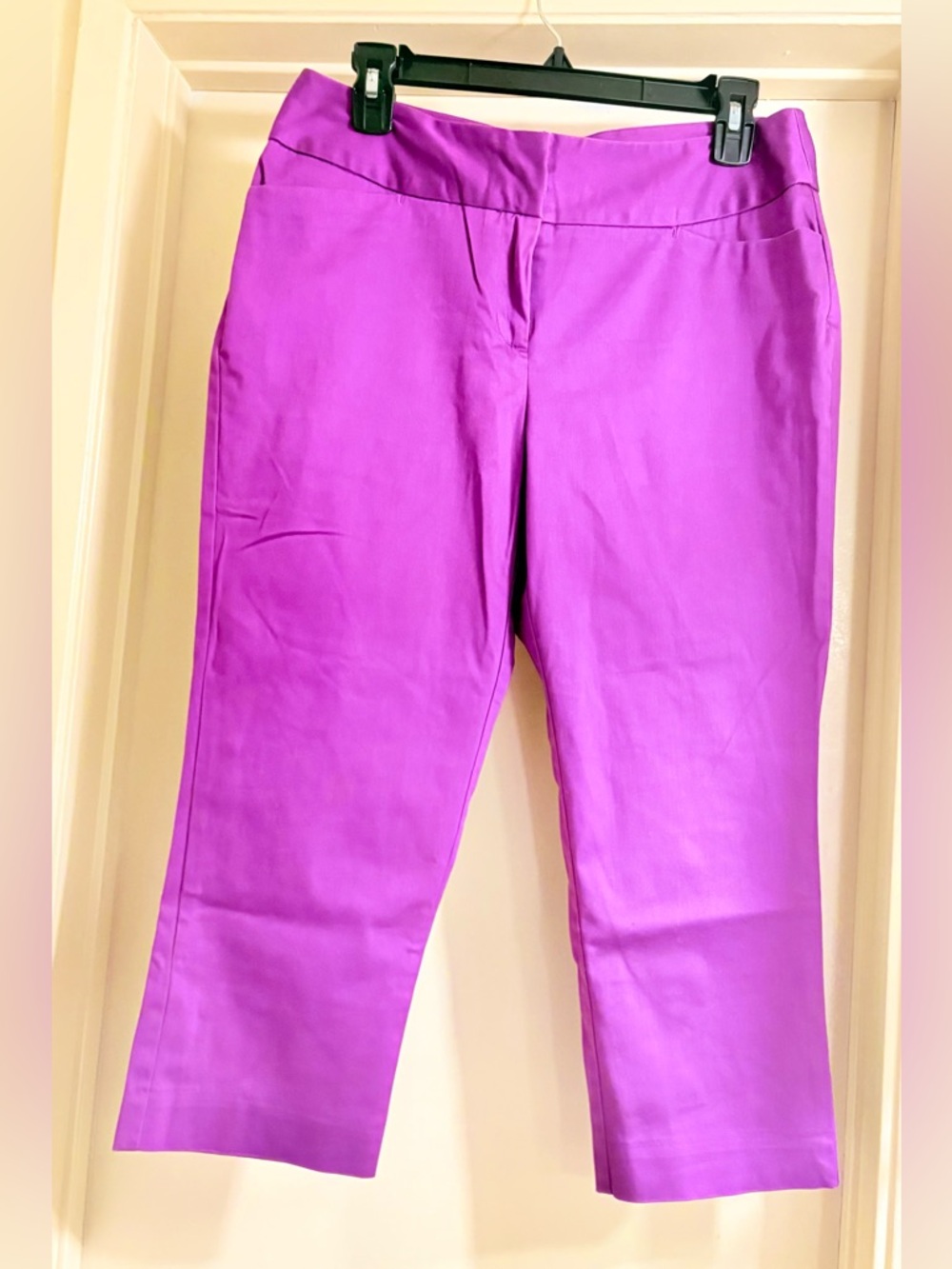 NWOT Worthington Purple Cropped Straight-Leg Pants